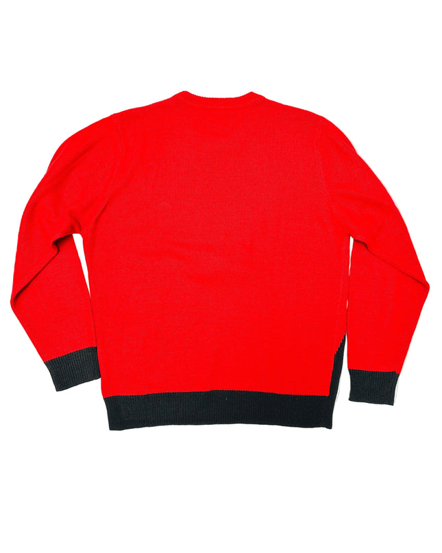 Pull de Noël vintage - Motif pingouin à nœud papillon