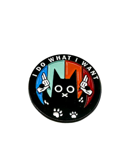 Broche chat « What I Want » - Accessoire impertinent pour les amoureux des chats