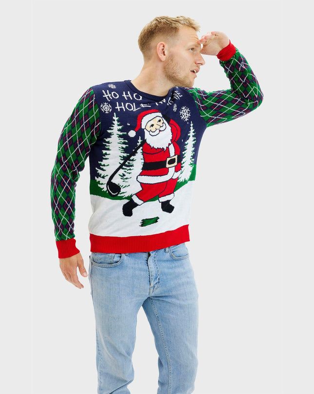 Pull de Noël « Ho Ho Hole In One » pour hommes