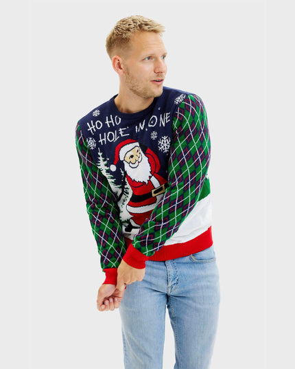 Pull de Noël « Ho Ho Hole In One » pour hommes