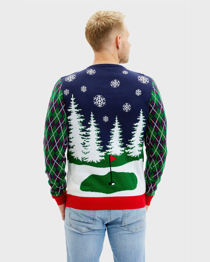 Pull de Noël « Ho Ho Hole In One » pour hommes