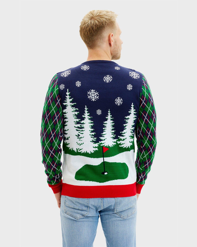 Pull de Noël « Ho Ho Hole In One » pour hommes