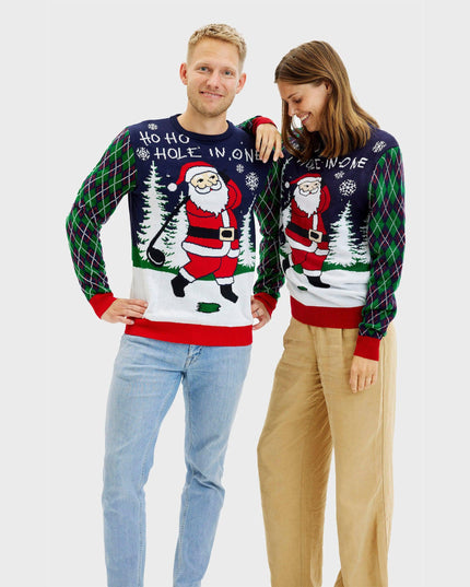 Pull de Noël « Ho Ho Hole In One » pour hommes