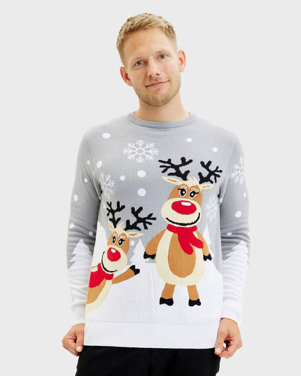 Pull de Noël mignon pour homme - Modèle familial