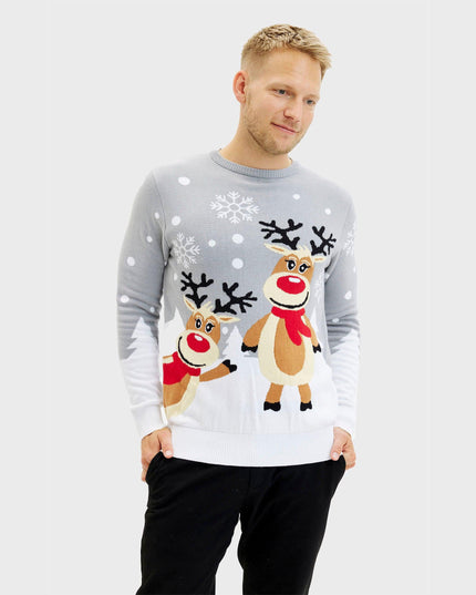 Pull de Noël mignon pour homme - Modèle familial