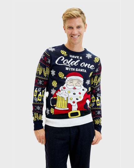 Pull de Noël « Have a Cold One with Santa » pour hommes