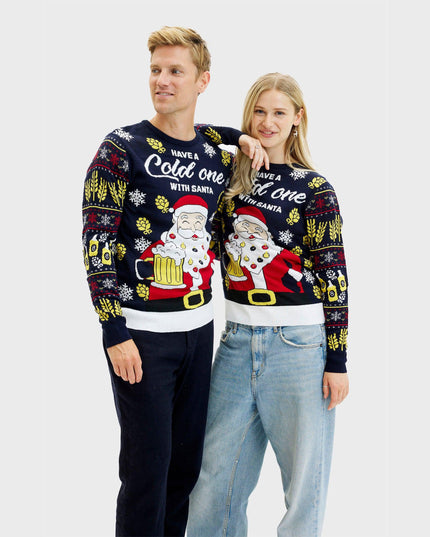 Pull de Noël « Have a Cold One with Santa » pour hommes