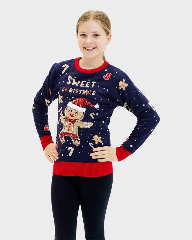 Pull mignon Cookie Man pour enfants - Pull moche lumineux