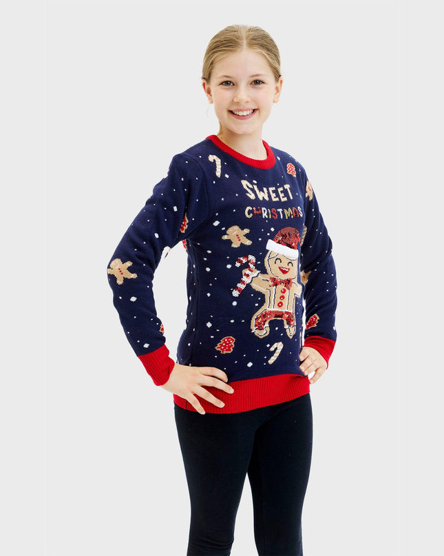 Pull mignon Cookie Man pour enfants - Pull moche lumineux