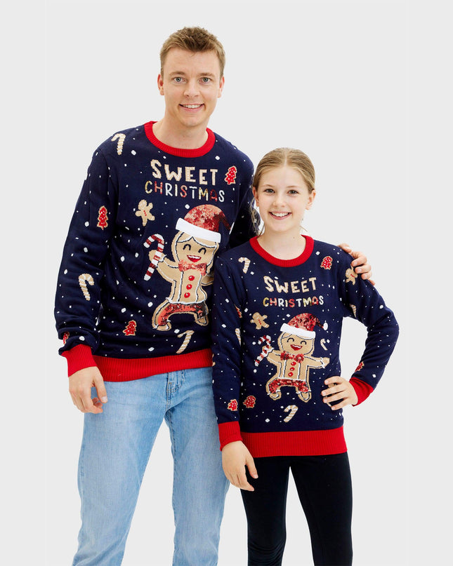 Pull mignon Cookie Man pour enfants - Pull moche lumineux