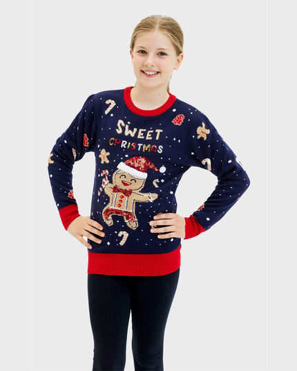 Pull mignon Cookie Man pour enfants - Pull moche lumineux