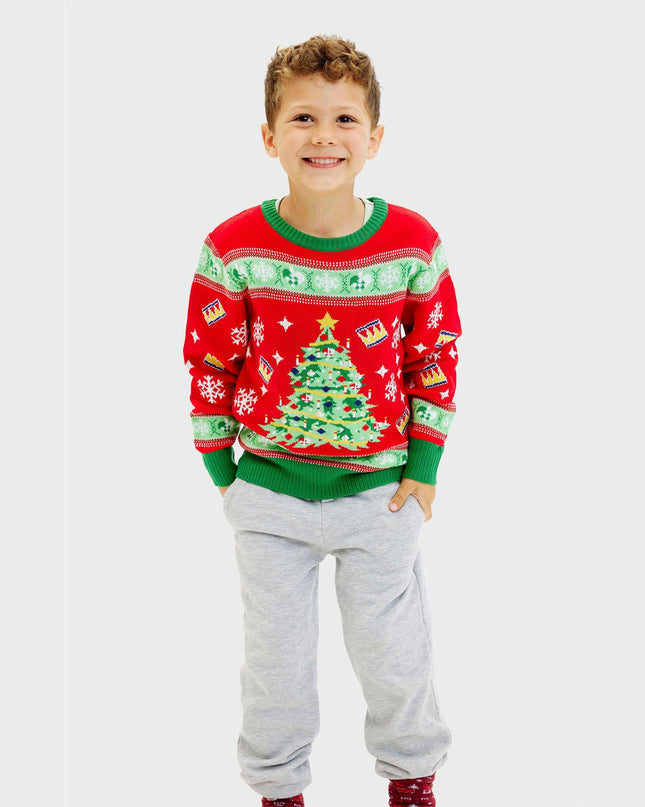 Pull de Noël lumineux pour enfants