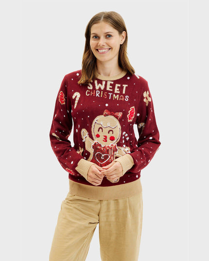 Pull de Noël mignon en forme de biscuit pour femmes