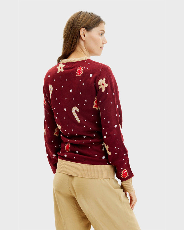 Pull de Noël mignon en forme de biscuit pour femmes