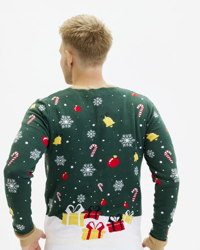 Pull de Noël Père Noël pour homme - Modèle lumineux