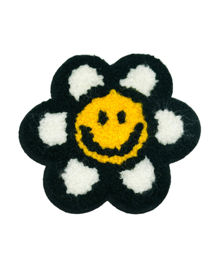 Écusson thermocollant - Smiley Fleur duveteuse II