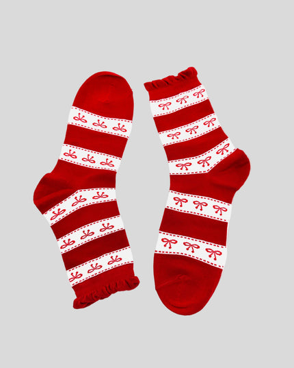 Chaussettes - Joli motif rouge I - Ambiance festive