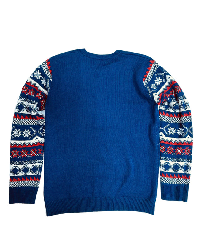 Pull de Noël vintage - Ours polaire portant un bonnet | Mots-clés : Noël