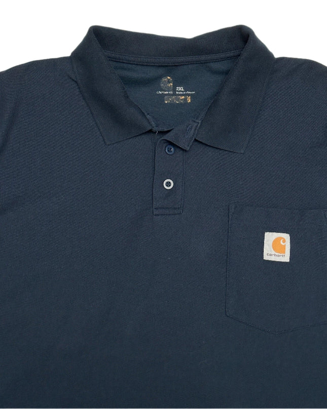 Polo Carhartt Vintage bleu pour hommes et femmes