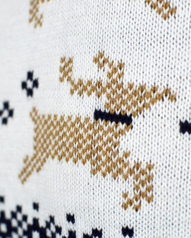 Pull de Noël blanc chic pour homme, style Alaska