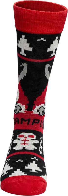 Chaussettes de Noël fantaisie Krampus Holiday Cheer, motif Krampus