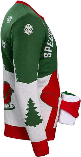 Pull de Noël moche en cadeau 3D du Père Noël, livraison spéciale