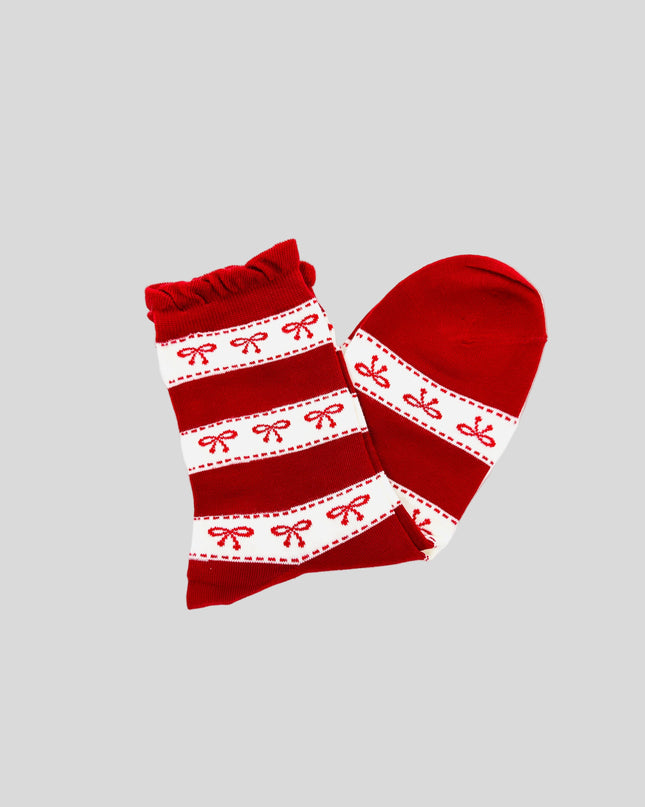 Chaussettes - Joli motif rouge I - Ambiance festive