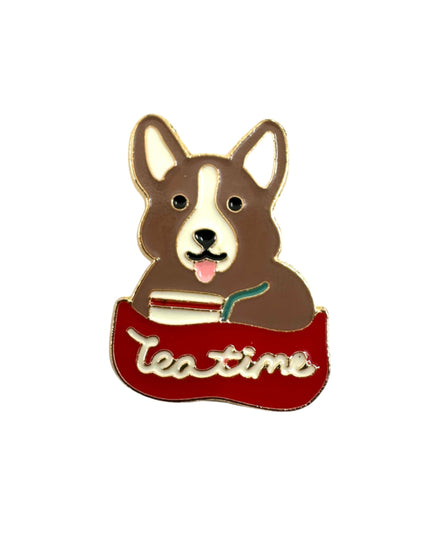 Pin's Corgi « L'heure du thé » | Étiquettes : Accessoires