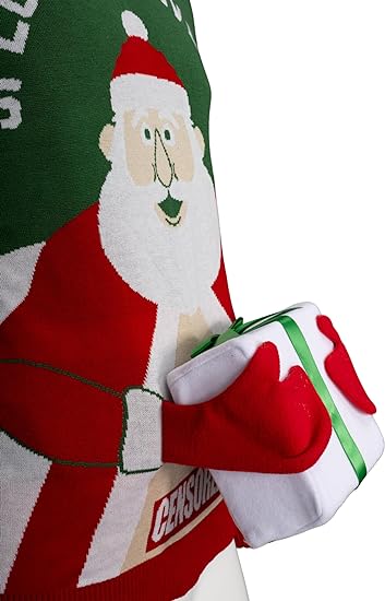Pull de Noël moche en cadeau 3D du Père Noël, livraison spéciale