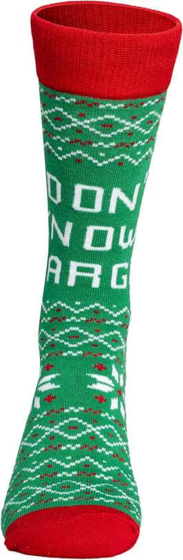 Chaussettes vertes unisexes Agent Todd et Margo Christmas Vacation