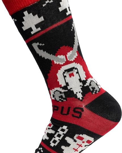 Chaussettes de Noël fantaisie Krampus Holiday Cheer, motif Krampus