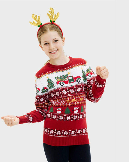 Rentrer à la maison pour acheter un pull de Noël pour enfants