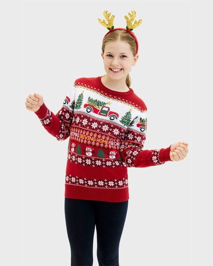 Rentrer à la maison pour acheter un pull de Noël pour enfants