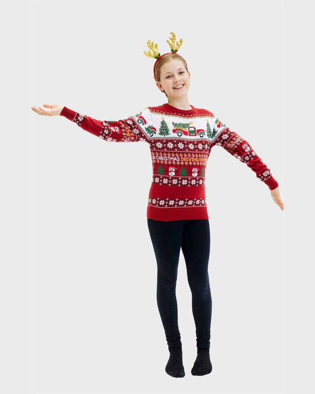 Rentrer à la maison pour acheter un pull de Noël pour enfants