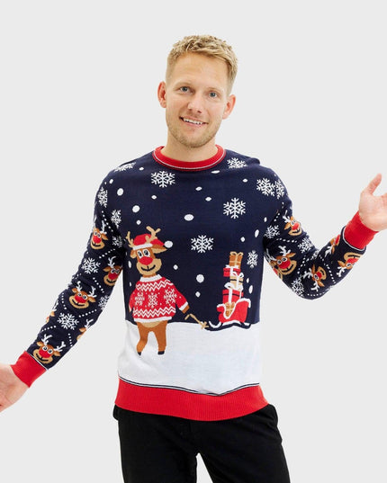 Pull pour homme « Offrir des cadeaux de Noël »