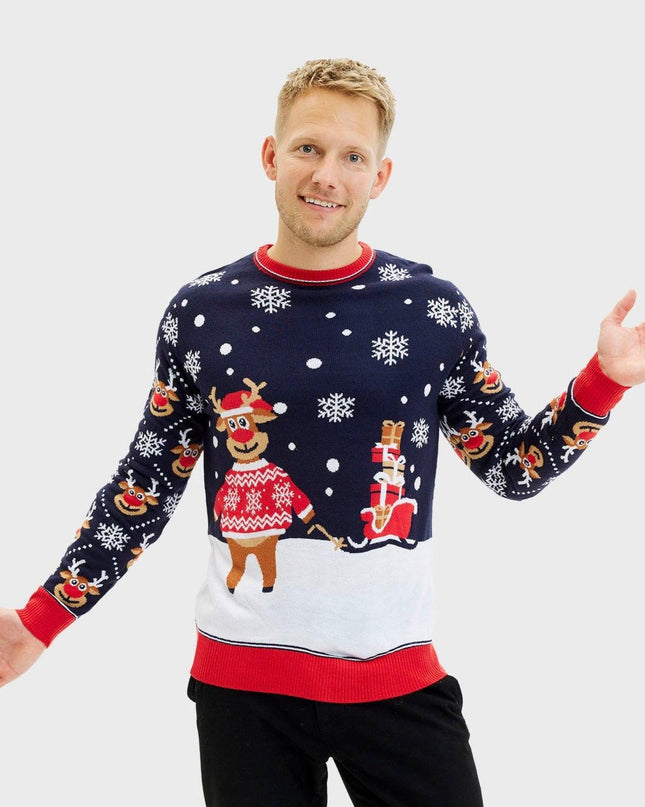 Pull pour homme « Offrir des cadeaux de Noël »