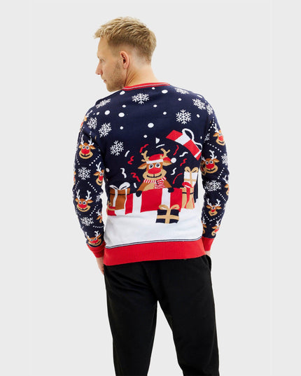 Pull pour homme « Offrir des cadeaux de Noël »