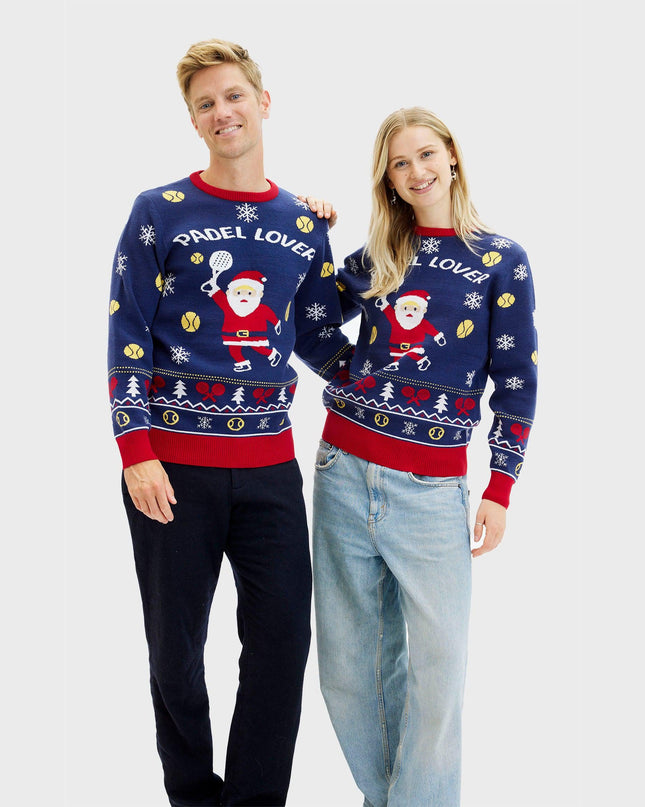 Pull du club de padel du Père Noël pour homme - Collection Trine