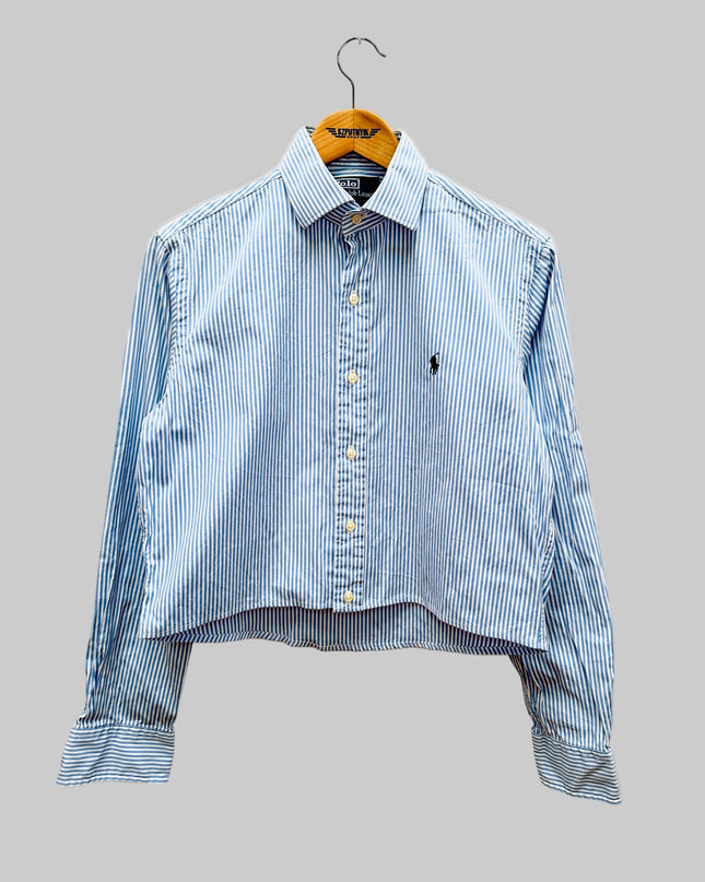 Chemise vintage retravaillée - Courte rayée III