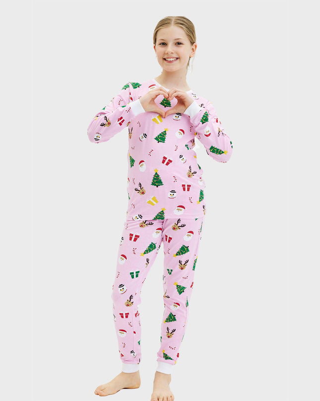 Pyjamas de Noël roses pour enfants - Confort toute l'année