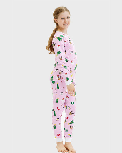 Pyjamas de Noël roses pour enfants - Confort toute l'année