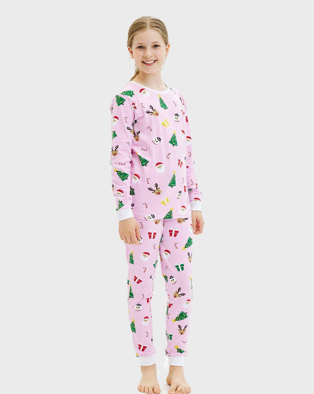 Pyjamas de Noël roses pour enfants - Confort toute l'année