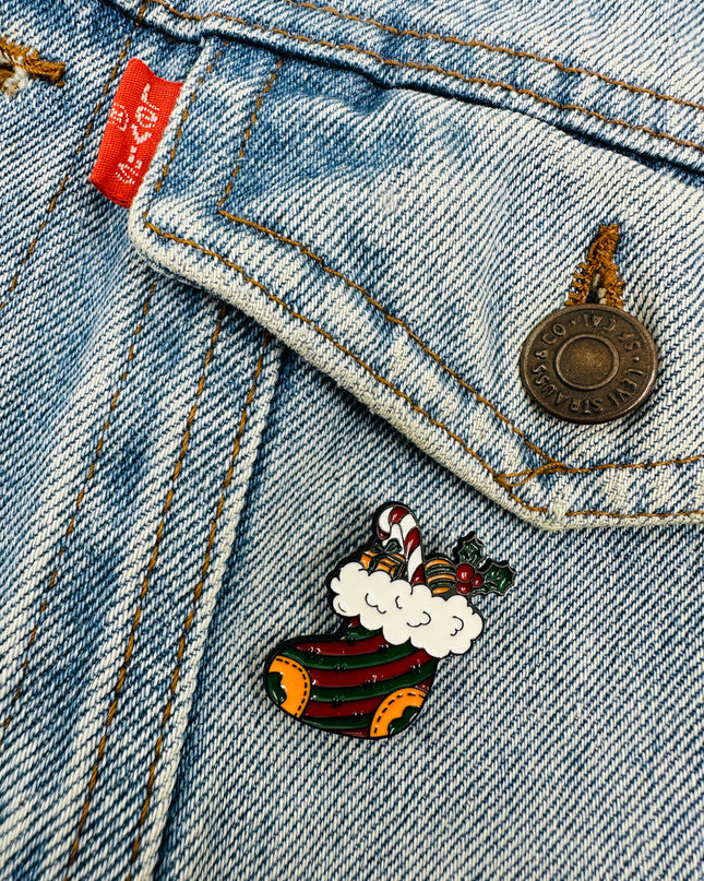 Broche - Chaussette rembourrée | Accessoires amusants pour Noël