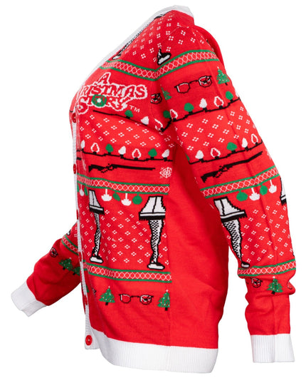 Un conte de Noël, lampe en forme de jambe, cardigan boutonné