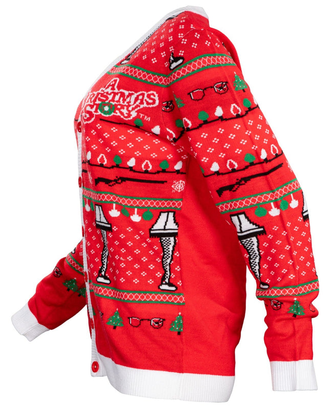 Un conte de Noël, lampe en forme de jambe, cardigan boutonné