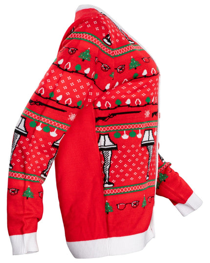 Un conte de Noël, lampe en forme de jambe, cardigan boutonné