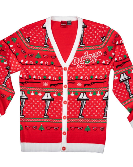 Un conte de Noël, lampe en forme de jambe, cardigan boutonné