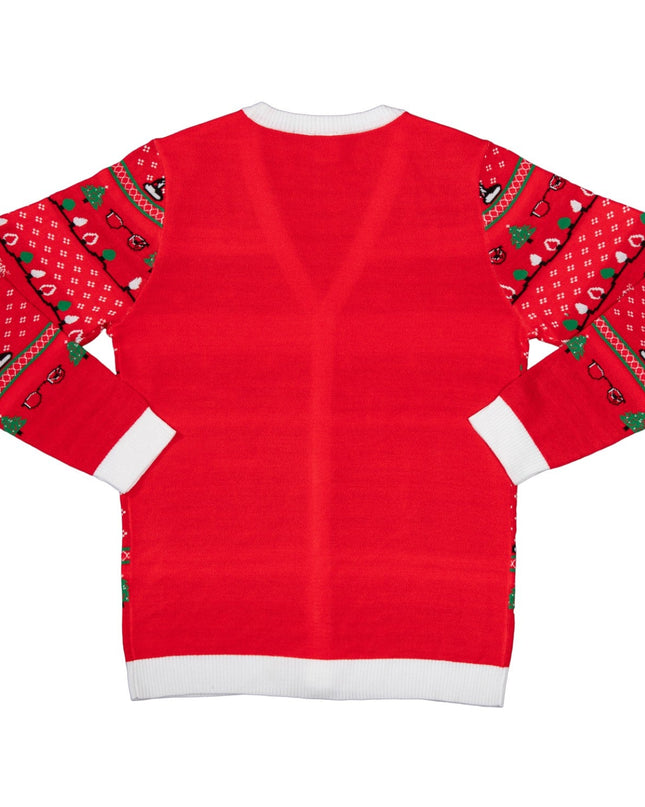 Un conte de Noël, lampe en forme de jambe, cardigan boutonné