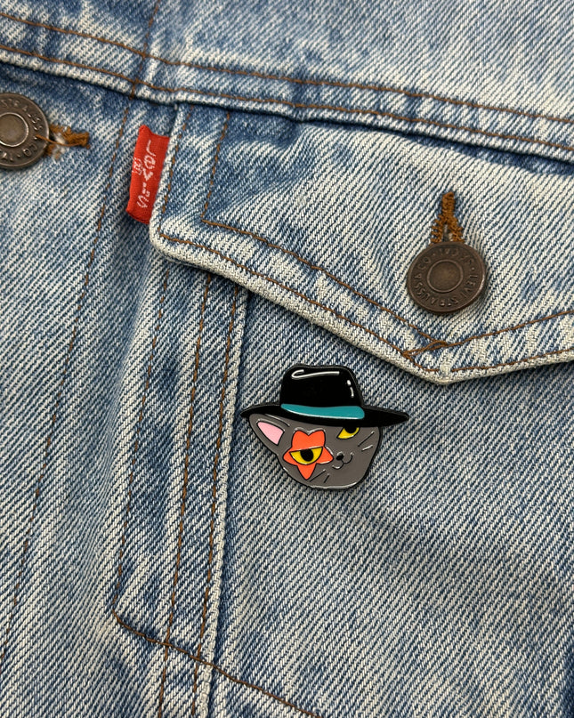 Broche Chat Étoile - Accessoire Céleste pour les Passionnés de Chats