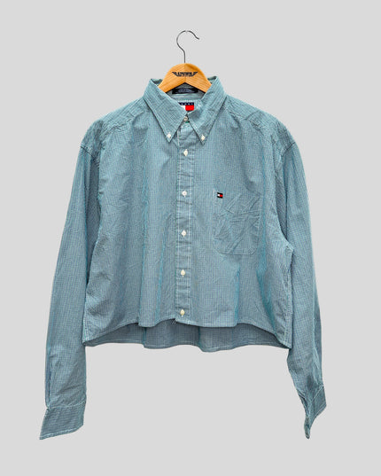 Chemise vintage retravaillée - Courte à carreaux II